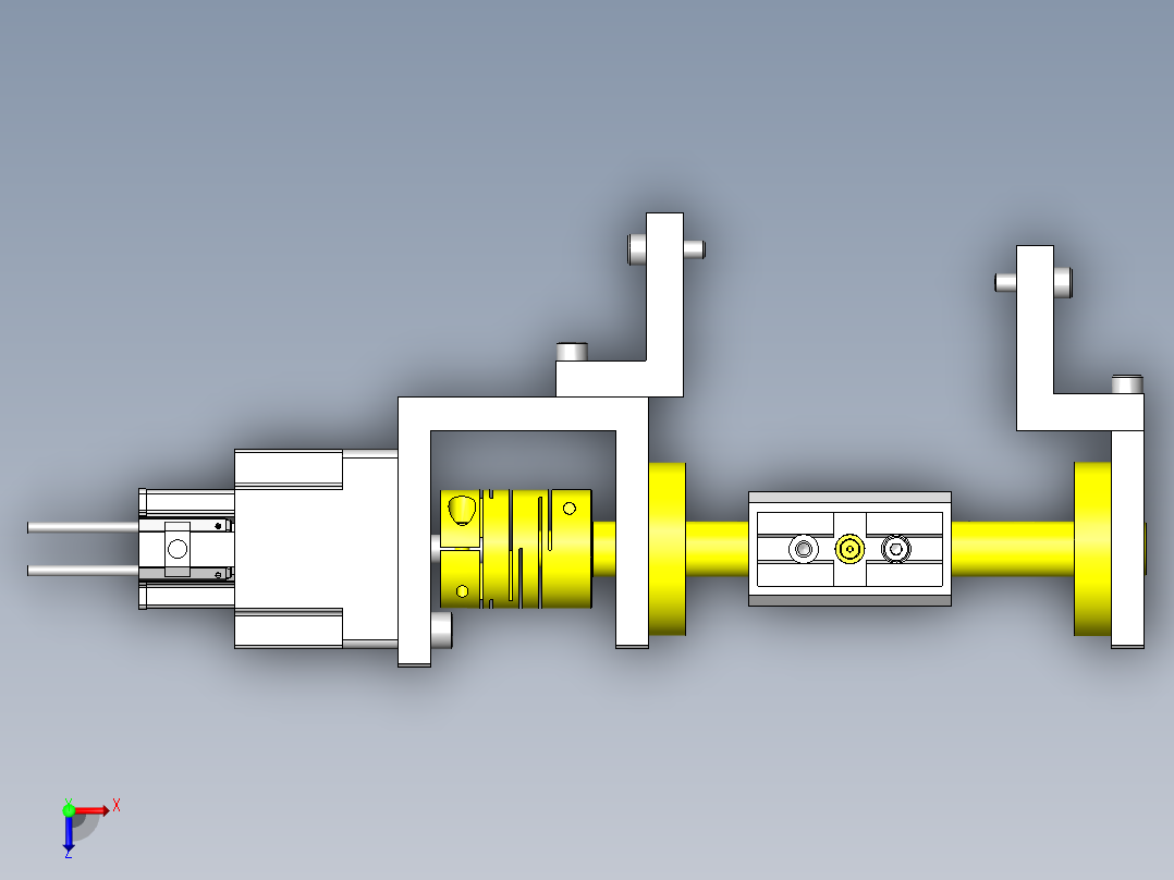 工件反转组件1俯视图