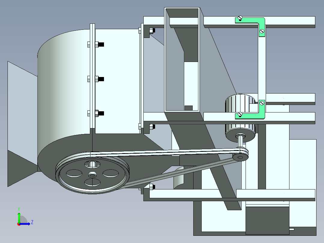核桃去壳机（cad+pro+说明书）左视图