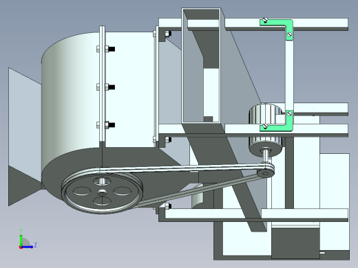 核桃去壳机（cad+pro+说明书）左视缩略图
