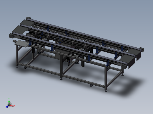 同步带及顶升机构输送机3D图纸 G492