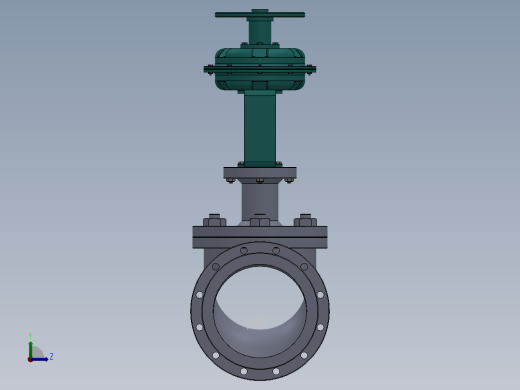 气动调节阀-铸铁 DN25-DN300左视缩略图