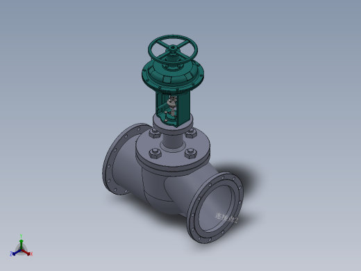 气动调节阀-铸铁 DN25-DN300正等轴测缩略图