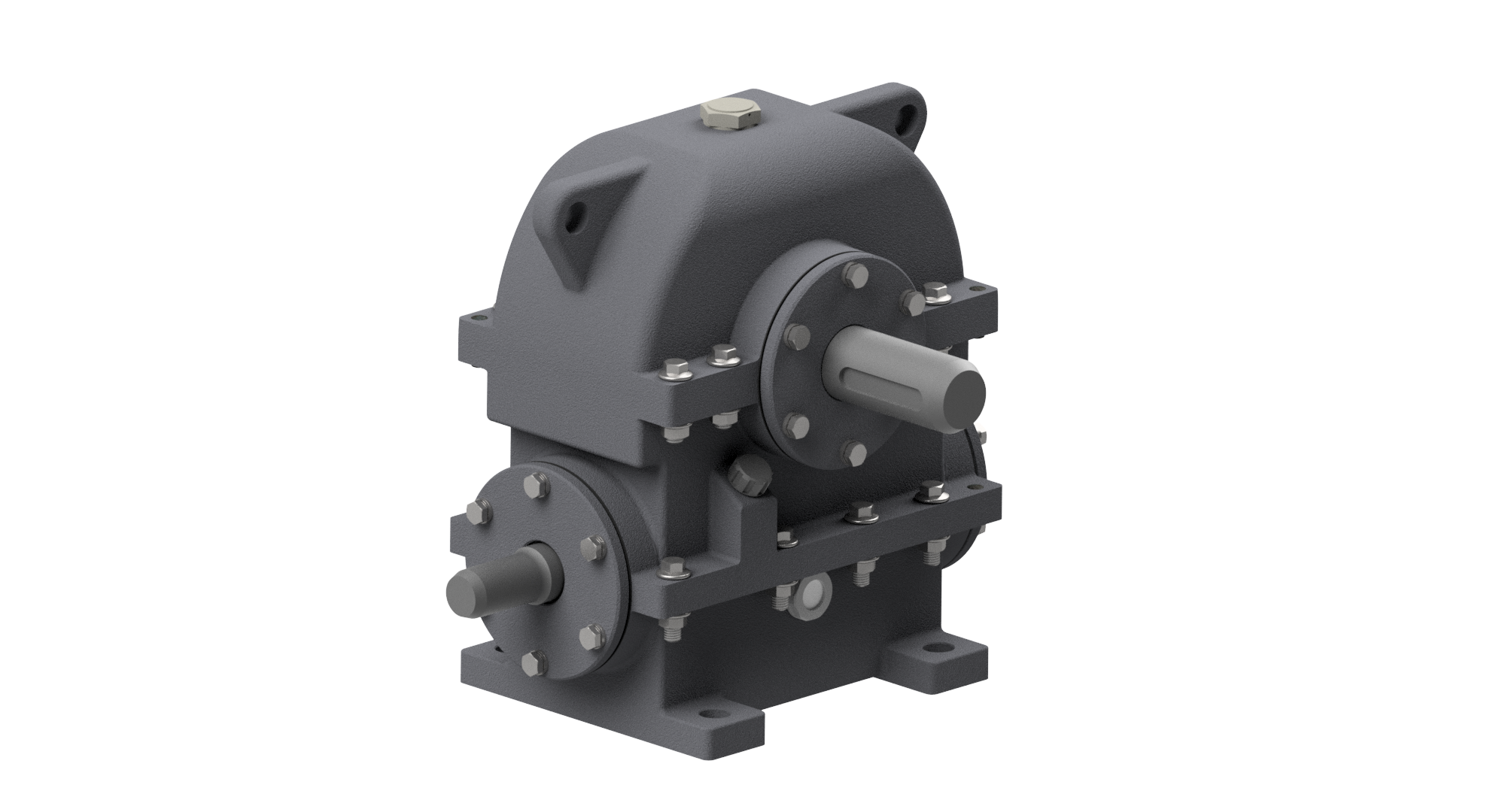 120蜗轮蜗杆齿轮箱3D图纸 INVENTOR2020设计 附STP