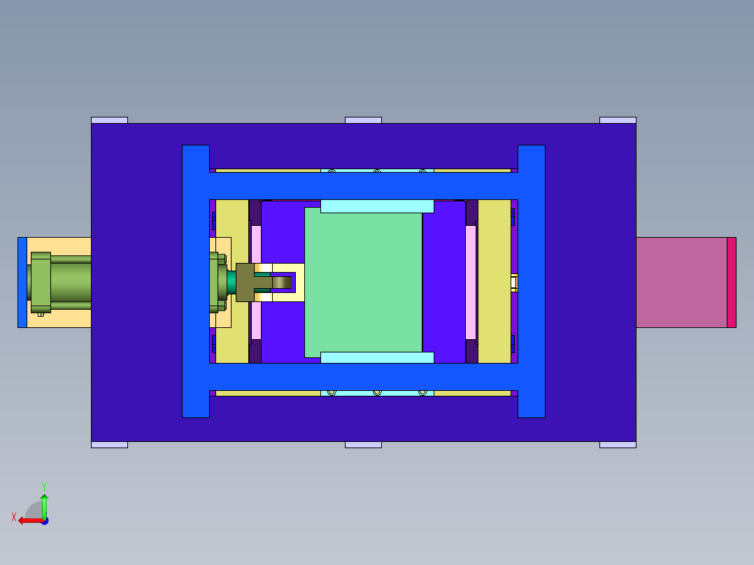 机箱钣金件加工用定位装置后视图