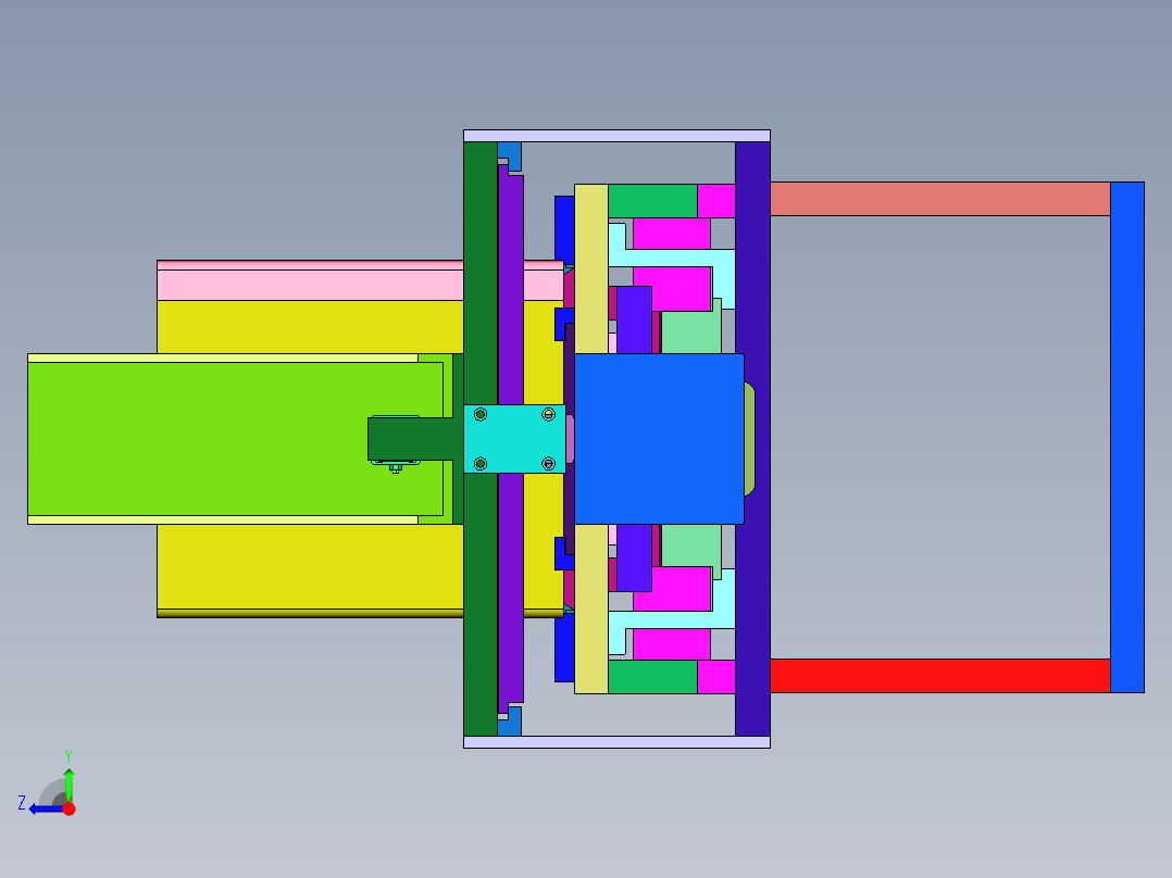 机箱钣金件加工用定位装置右视图