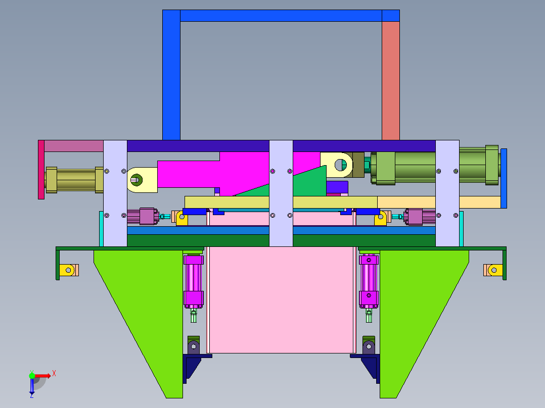 机箱钣金件加工用定位装置俯视图