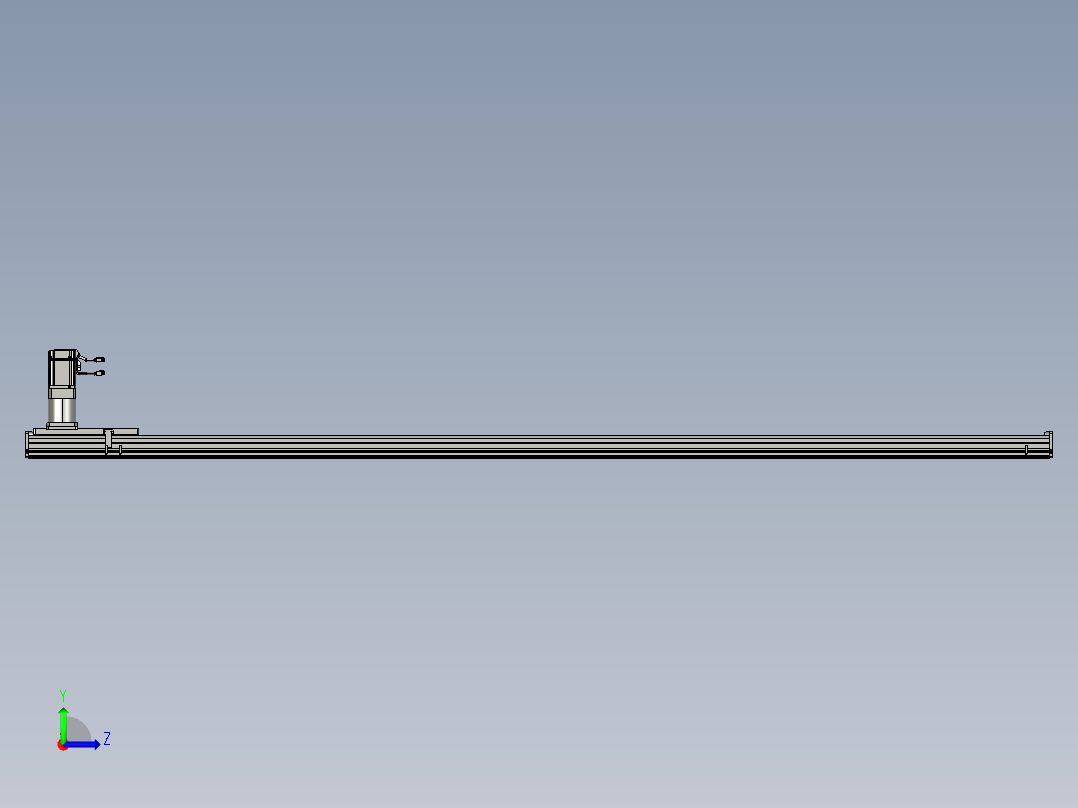 东锦齿条传动DH175G-L167-S2650-BU-减速机+750W左视图