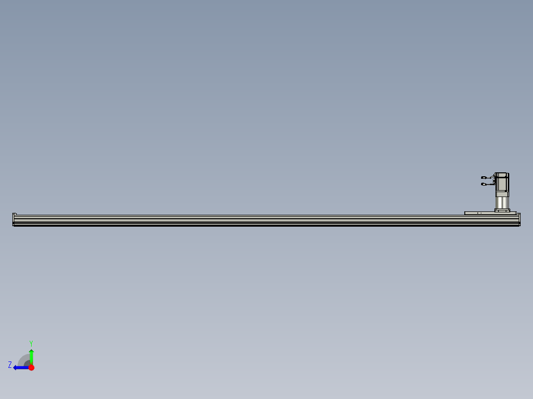 东锦齿条传动DH175G-L167-S2650-BU-减速机+750W右视图