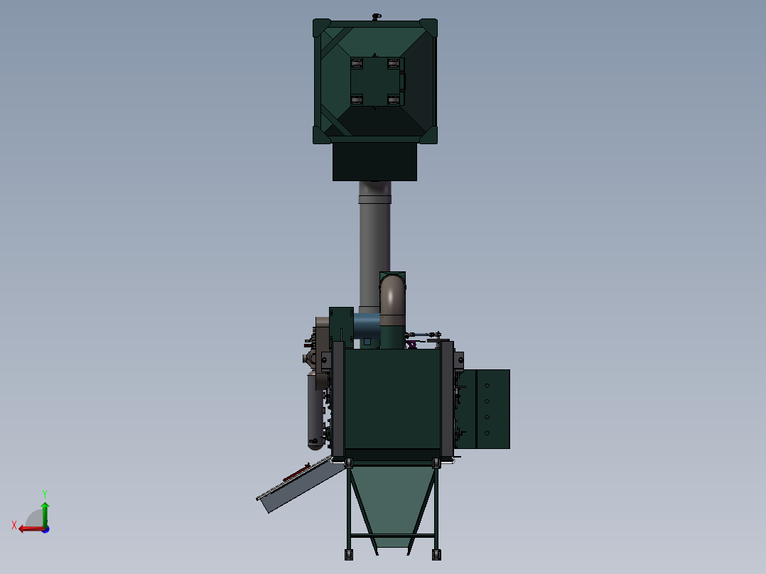 履带50型喷砂机(加高100)后视图