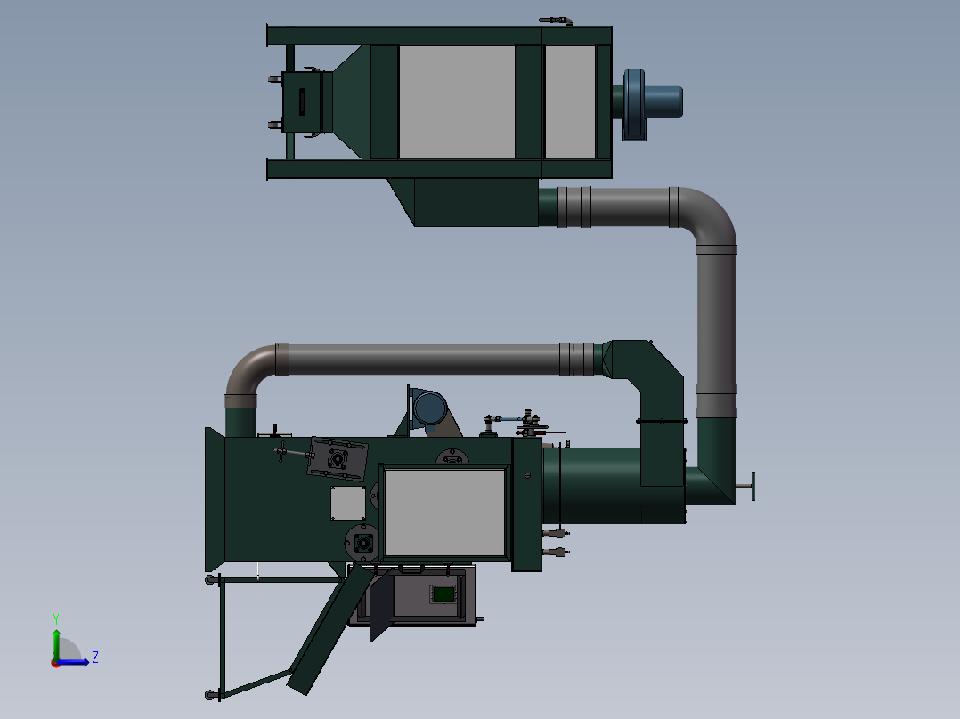 履带50型喷砂机(加高100)左视图