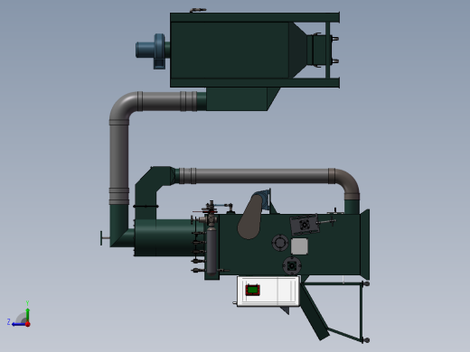 履带50型喷砂机(加高100)右视缩略图