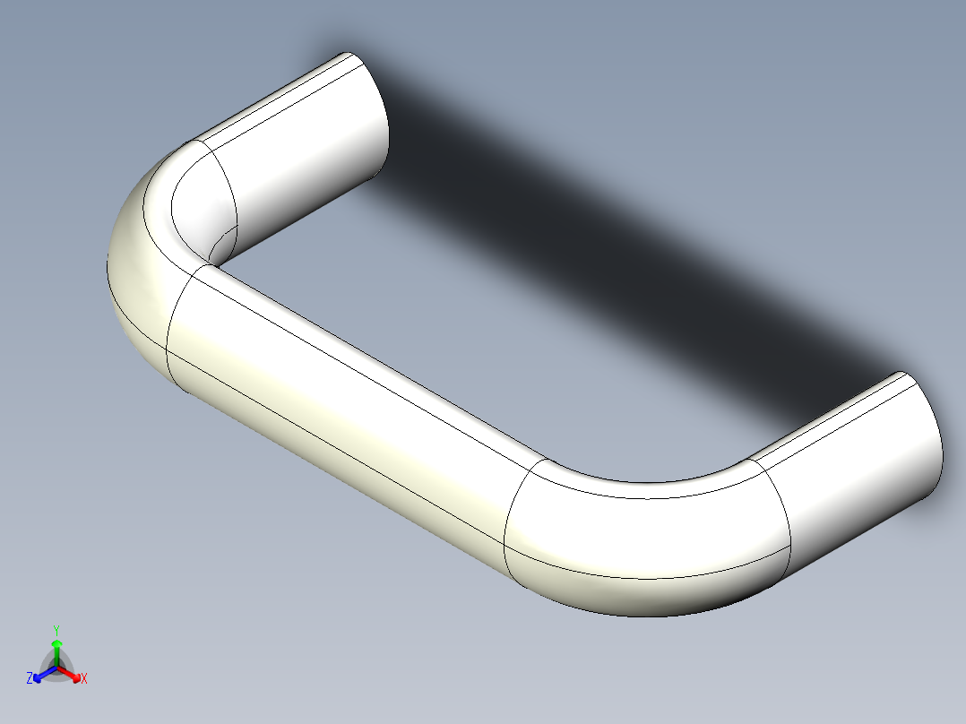 取手(鋁合金)2430-3D多系列多零件图纸模型主视图
