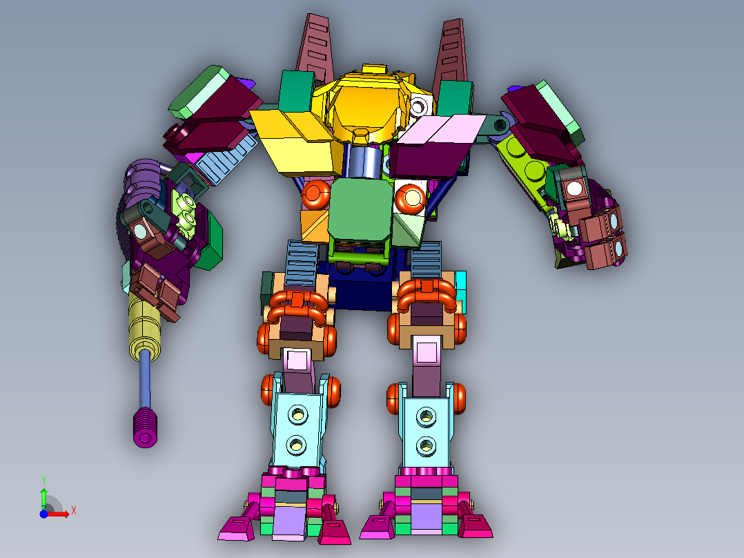 光环方舟机甲独眼巨人前视图