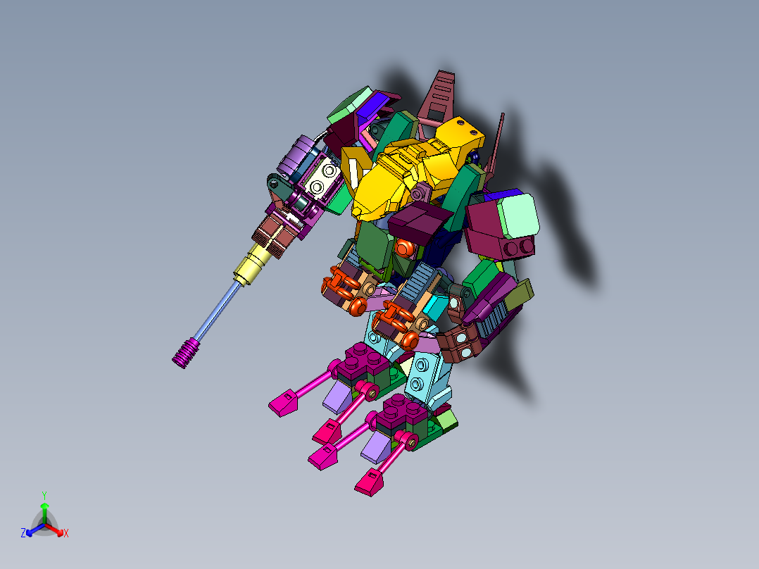 光环方舟机甲独眼巨人正等轴测图