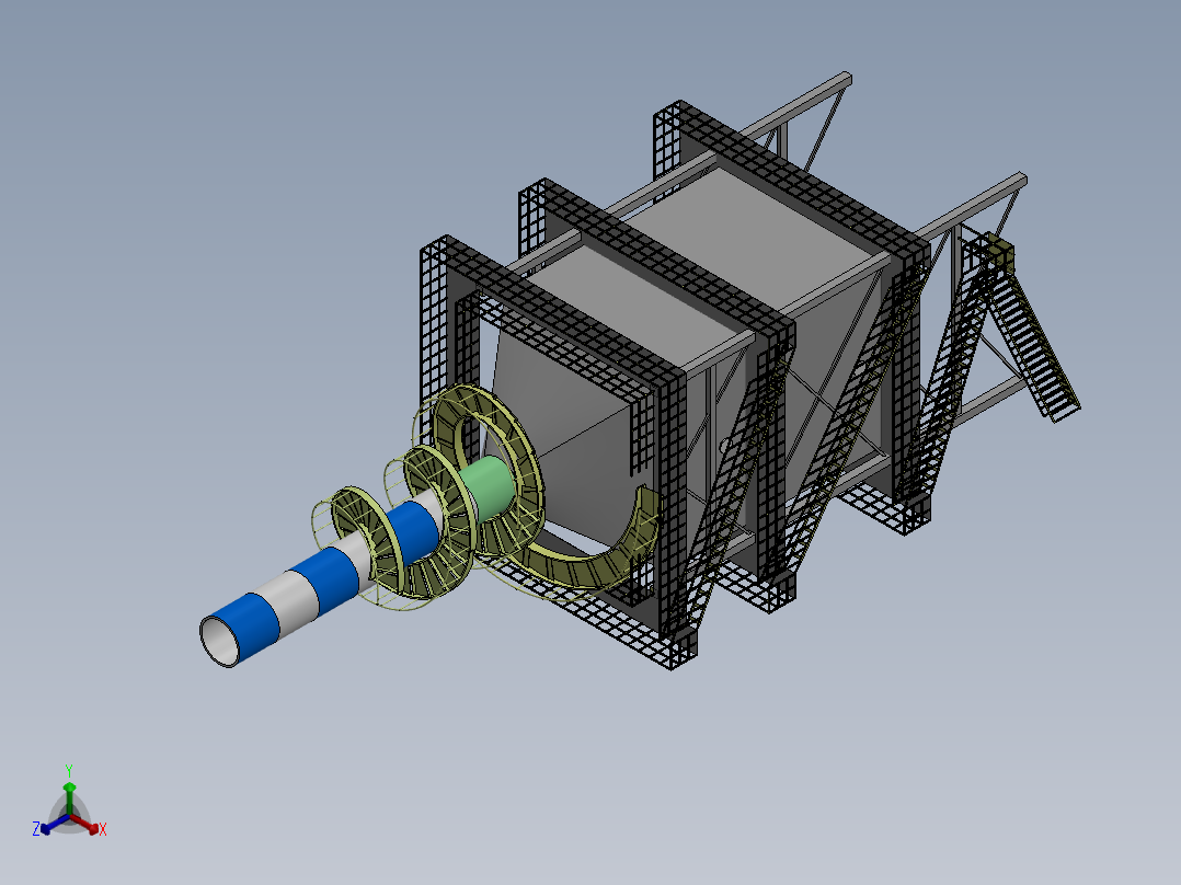 湿式静电除尘器正等轴测图