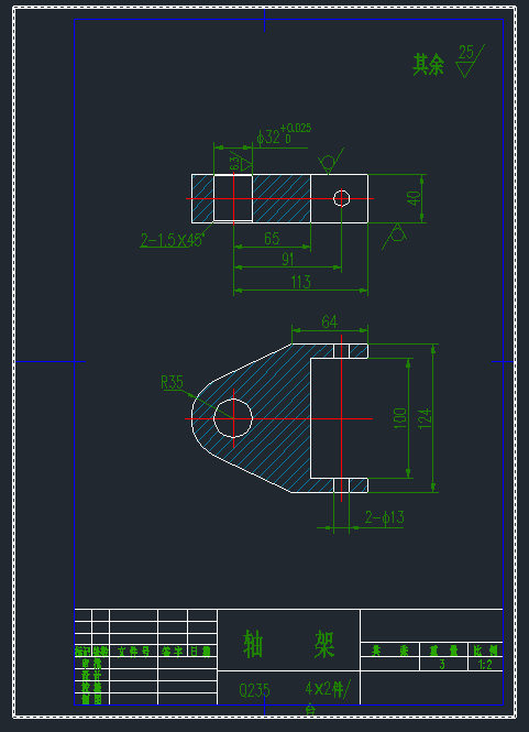 托辊机械CAD图纸