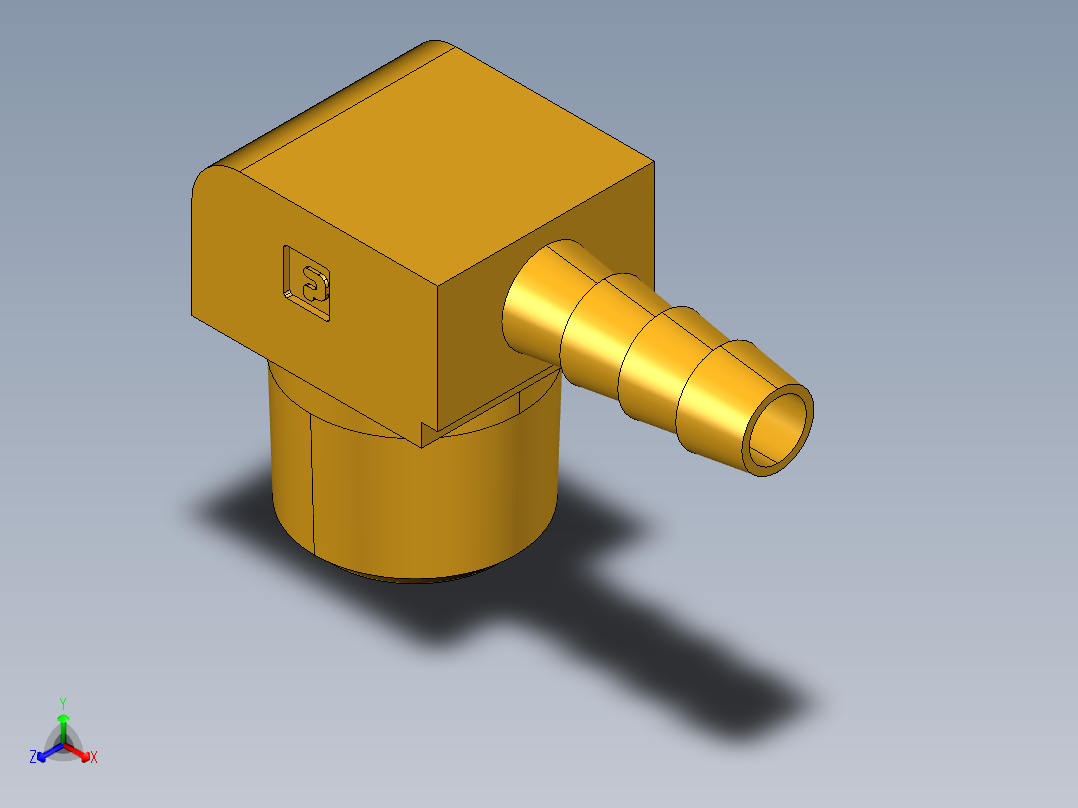 倒齿式工业管接头Hose Barb 90Deg Elbow to Male Pipe 129HB-4-6主视图
