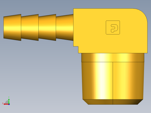 倒齿式工业管接头Hose Barb 90Deg Elbow to Male Pipe 129HB-4-6后视缩略图