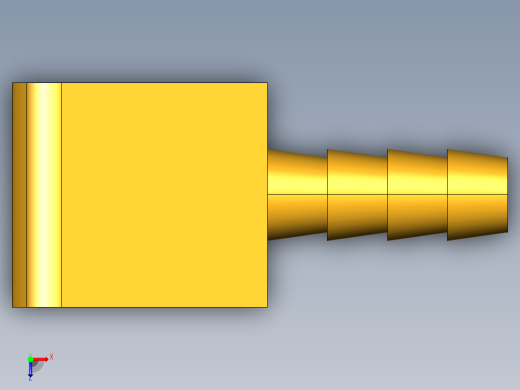 倒齿式工业管接头Hose Barb 90Deg Elbow to Male Pipe 129HB-4-6俯视缩略图