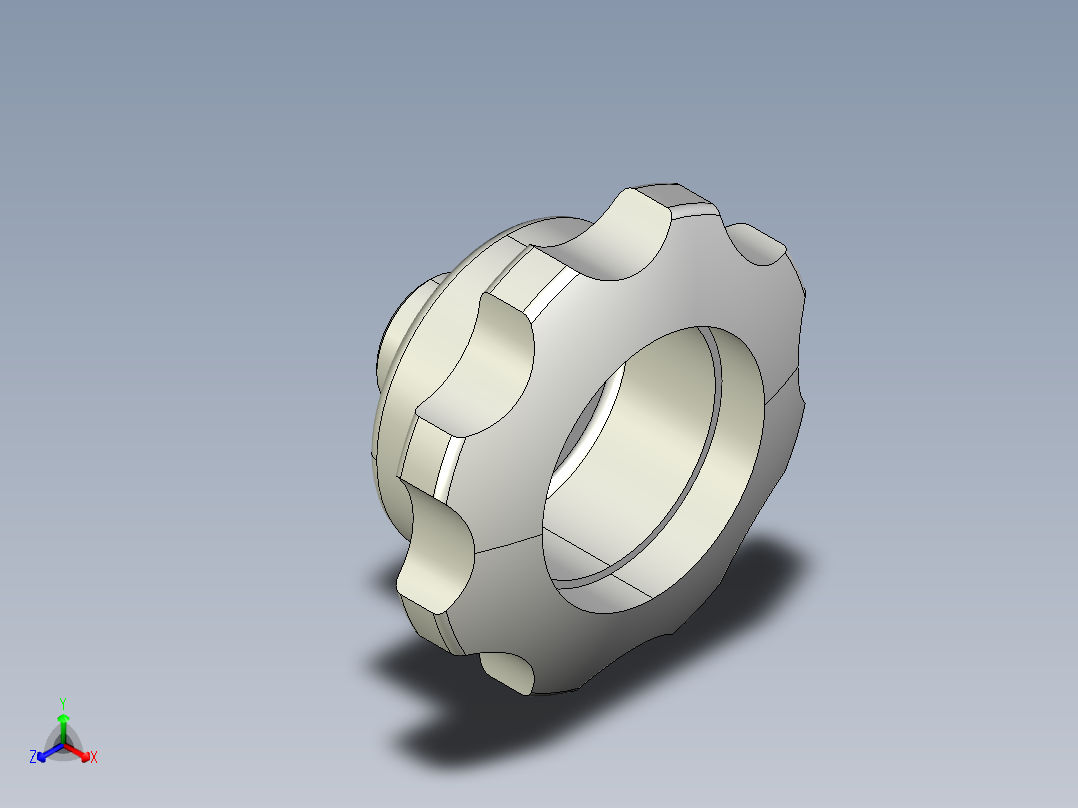 工程塑膠手輪(安裝重力指示器用)VHT,VHT.INOX-3D多系列多零件图纸模型主视图