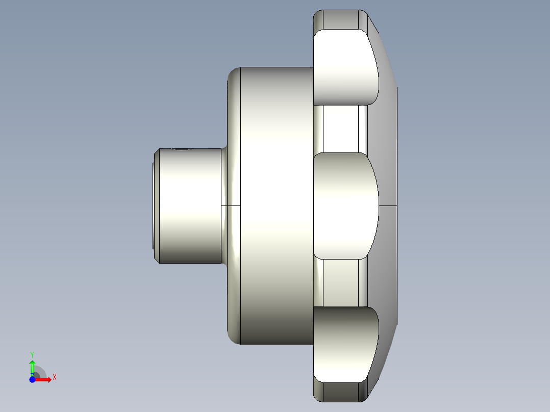 工程塑膠手輪(安裝重力指示器用)VHT,VHT.INOX-3D多系列多零件图纸模型前视图