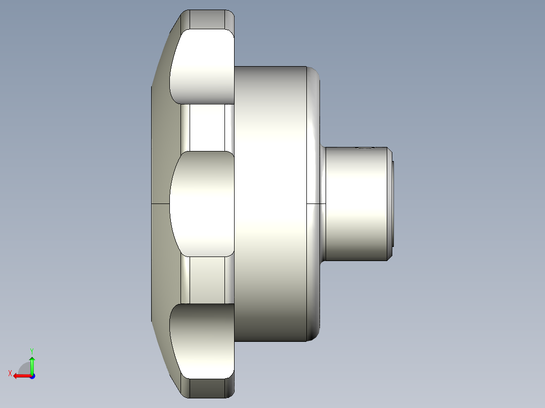 工程塑膠手輪(安裝重力指示器用)VHT,VHT.INOX-3D多系列多零件图纸模型后视图