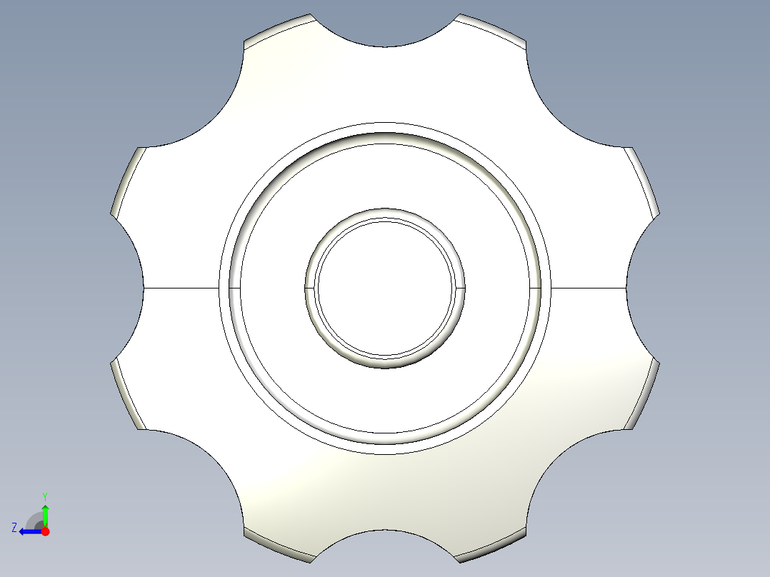 工程塑膠手輪(安裝重力指示器用)VHT,VHT.INOX-3D多系列多零件图纸模型右视图