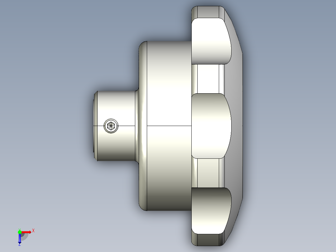 工程塑膠手輪(安裝重力指示器用)VHT,VHT.INOX-3D多系列多零件图纸模型俯视图