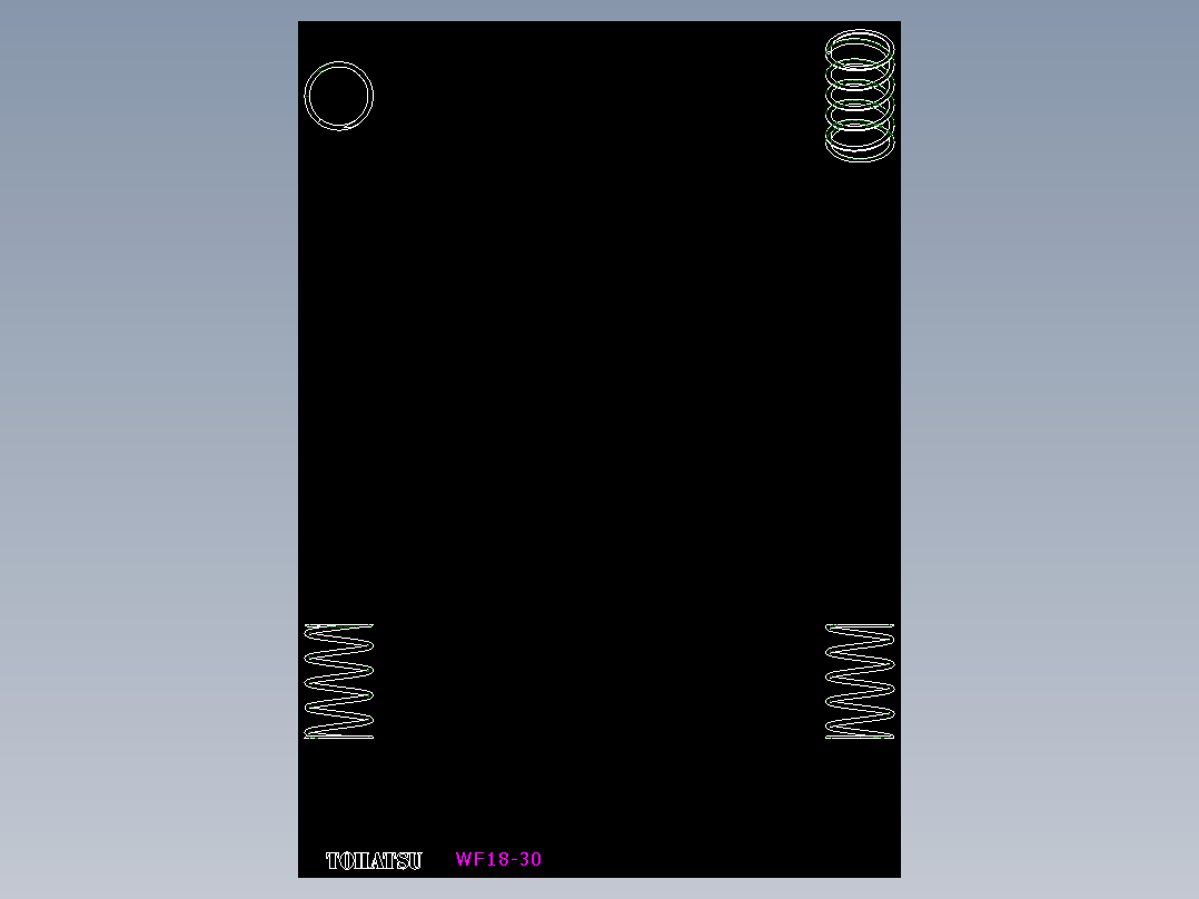 圓線彈簧(45%壓縮量)WF-2D多系列多零件图纸模型