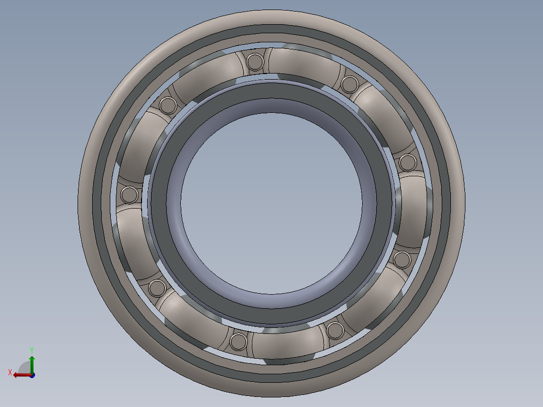 6002滚珠轴承后视图