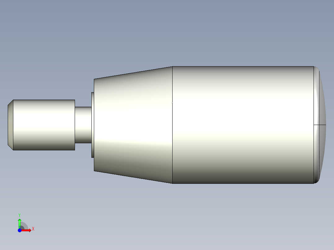 把手(迴轉)I.301+x-3D多系列多零件图纸模型前视图