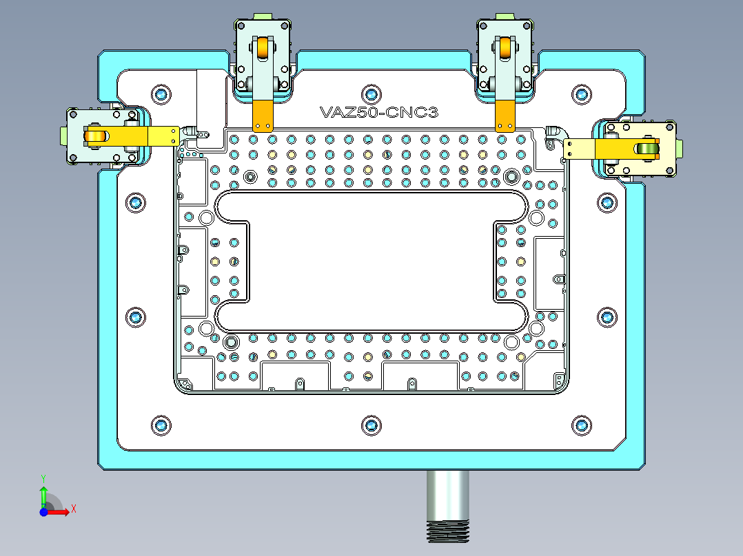 VAZ50-trim-CNC3笔记本CNC工装夹具三维模型-0529前视图
