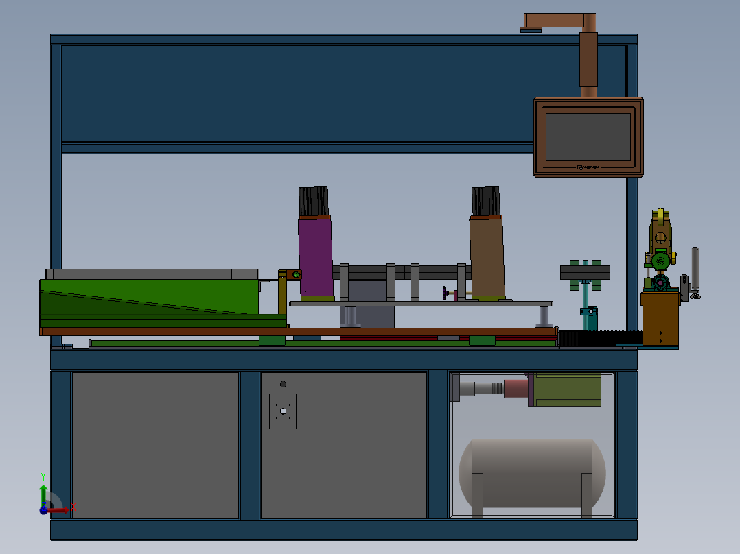 在线移动式冲切机sw18可编辑前视图