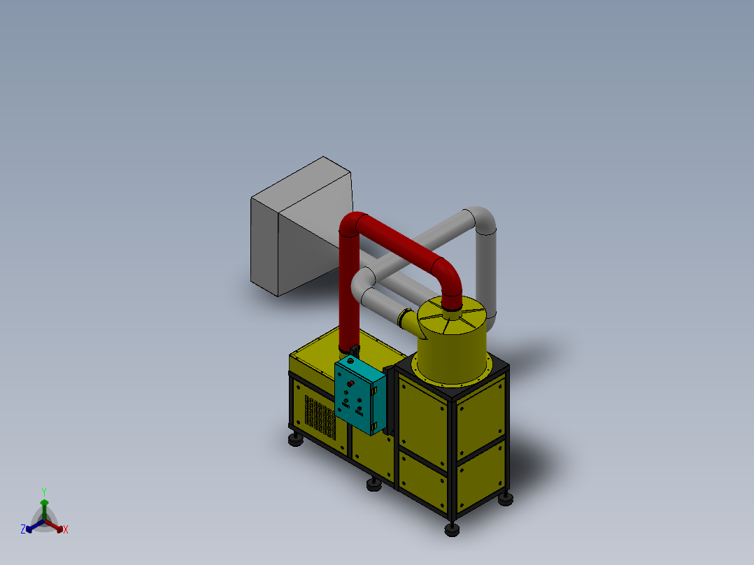 新型垃圾燃烧炉即垃圾处理设备sw17正等轴测图