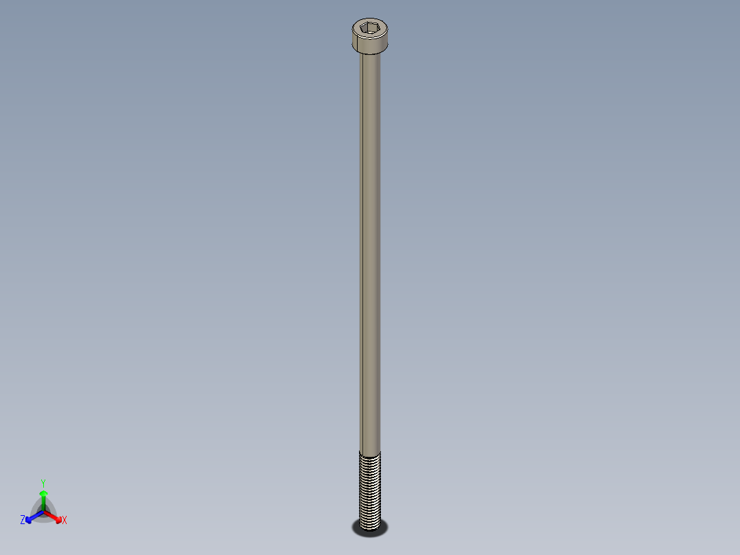 Screw_DIN_912_M5x140_A2.STEP公制内六角螺钉主视图