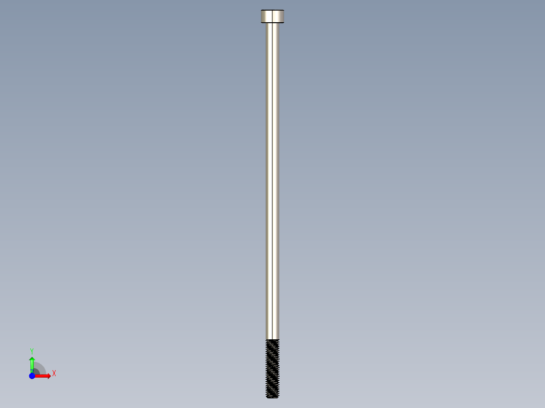 Screw_DIN_912_M5x140_A2.STEP公制内六角螺钉前视图