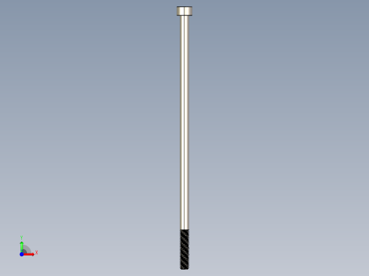 Screw_DIN_912_M5x140_A2.STEP公制内六角螺钉前视缩略图