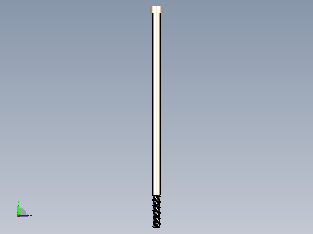 Screw_DIN_912_M5x140_A2.STEP公制内六角螺钉左视图