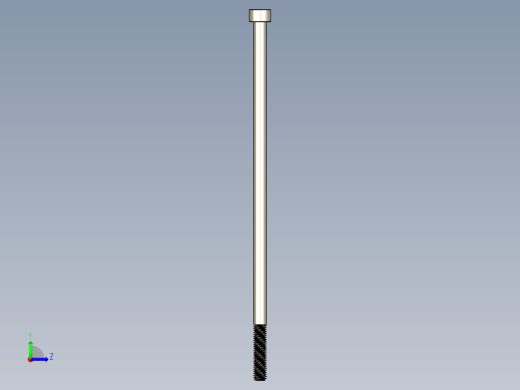 Screw_DIN_912_M5x140_A2.STEP公制内六角螺钉左视缩略图
