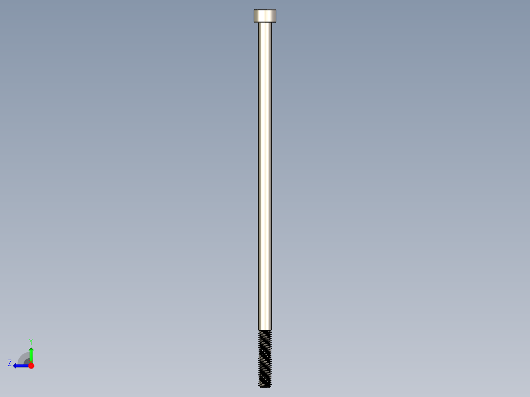 Screw_DIN_912_M5x140_A2.STEP公制内六角螺钉右视图