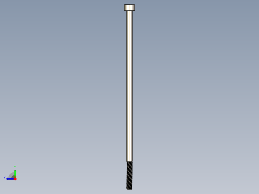 Screw_DIN_912_M5x140_A2.STEP公制内六角螺钉右视缩略图
