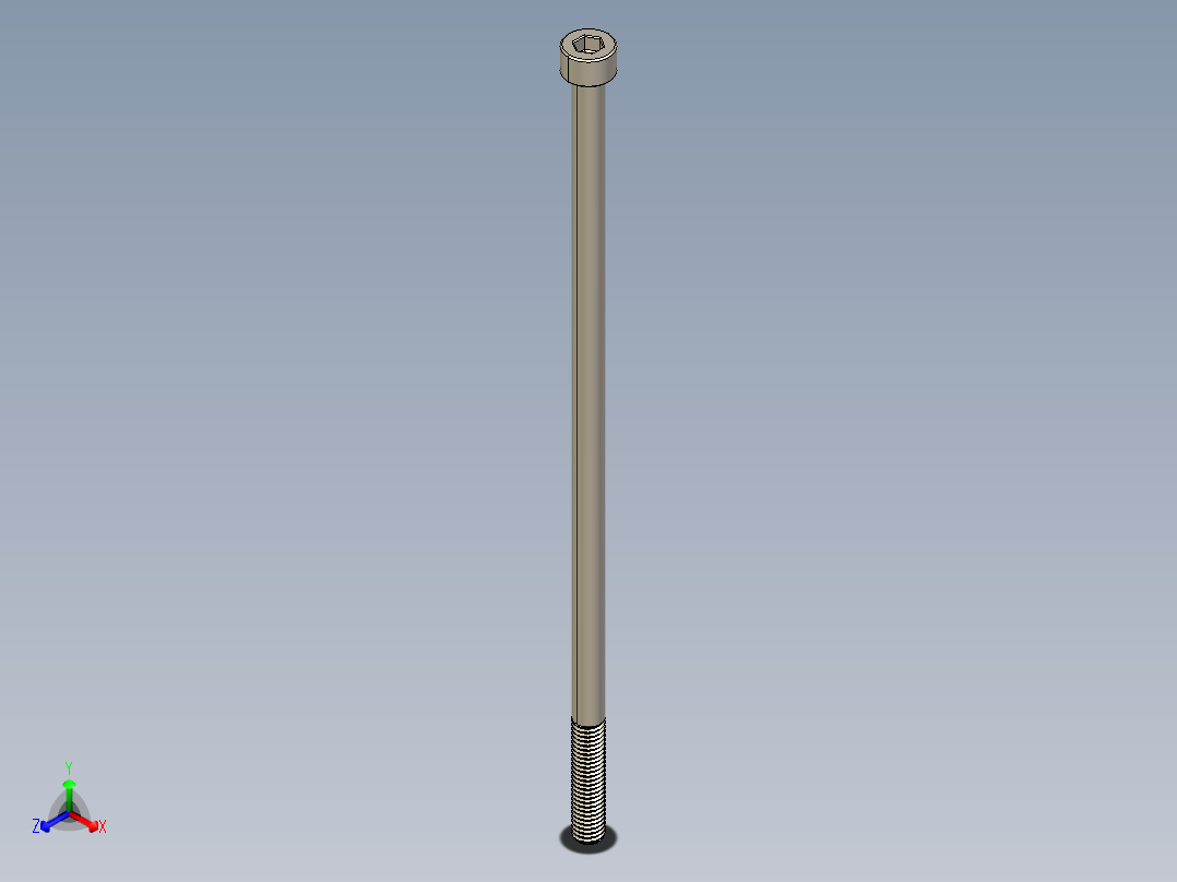 Screw_DIN_912_M5x140_A2.STEP公制内六角螺钉正等轴测图