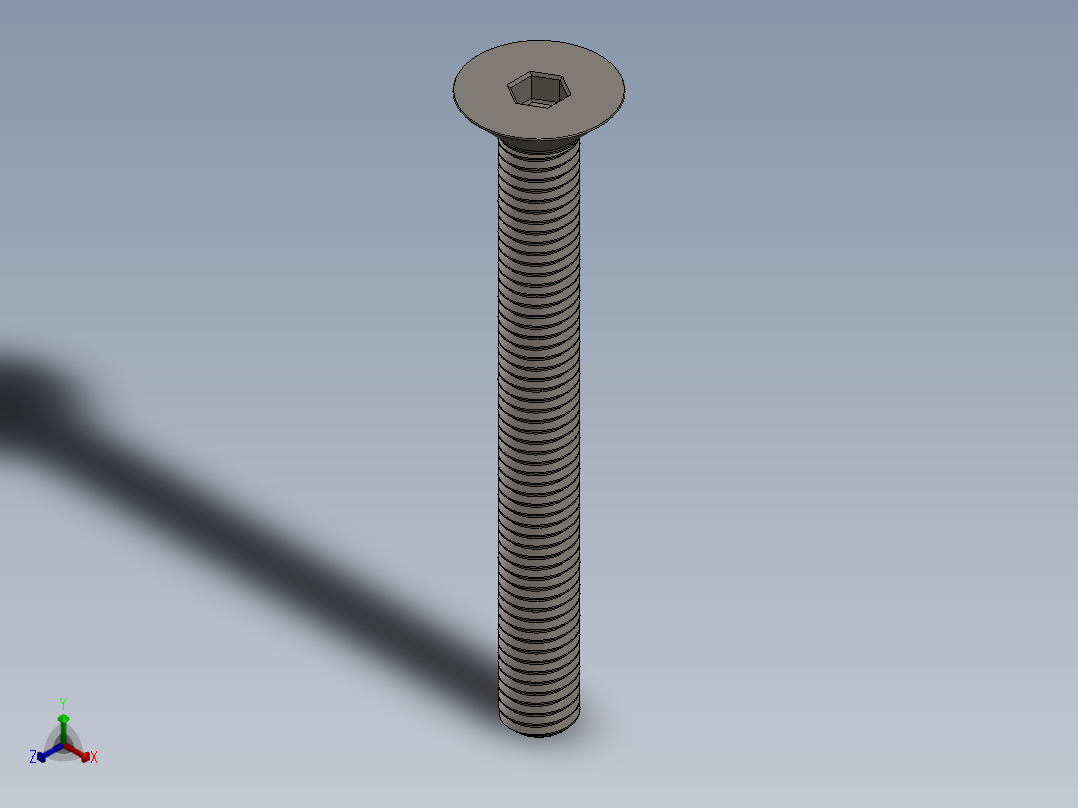 Screw_ISO_10642_M8x75_A2.SLDPRT正等轴测图