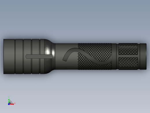 中型强光手电设计前视缩略图