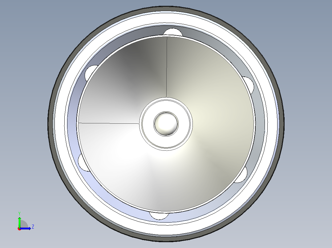 中型强光手电设计左视图
