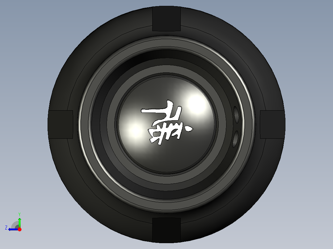 中型强光手电设计右视图