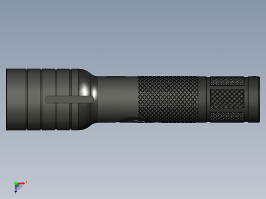 中型强光手电设计俯视缩略图