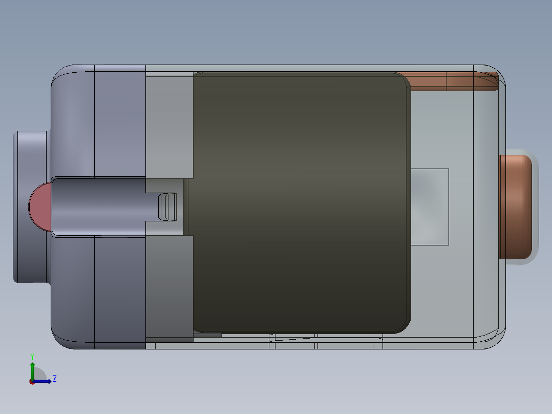 直流电机、电机(13)左视图