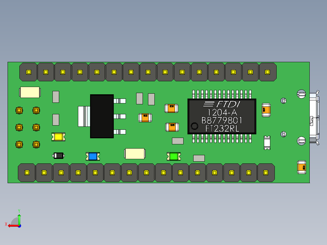 Arduino Nano是一款基于微控制器的设备后视图