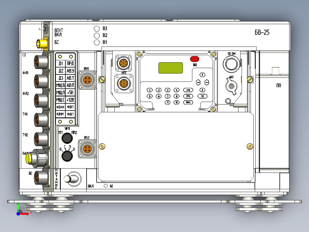 军用无线电台机模型--361158-25前视图
